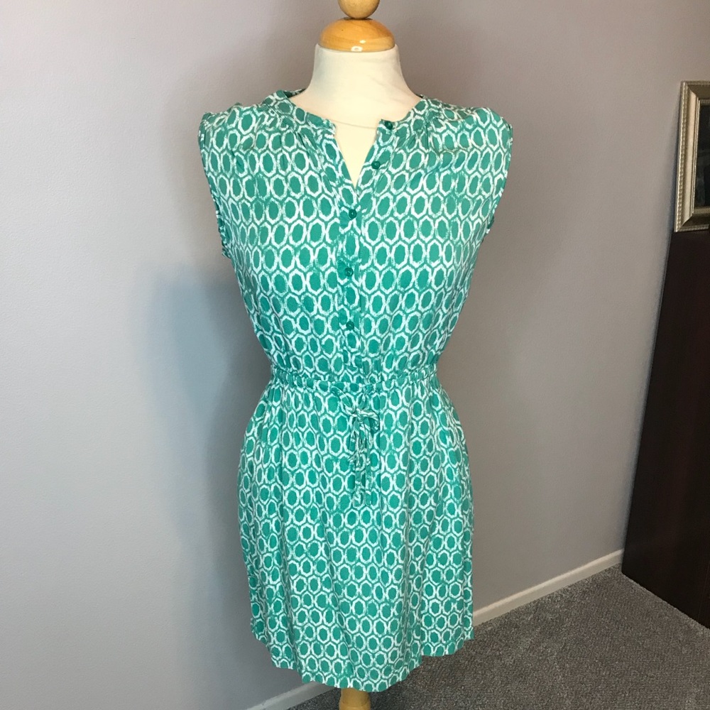 The Loft dress. Super flattering!
